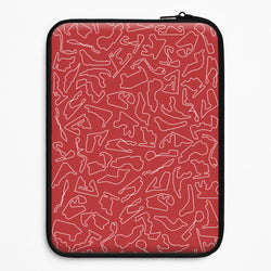 Track Outlines Red Universal Laptop Sleeve