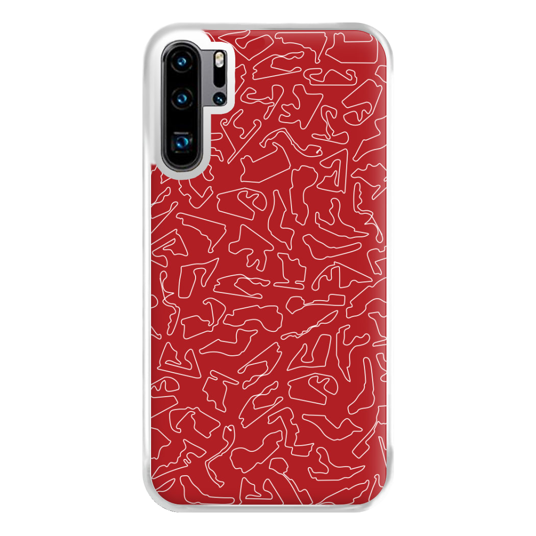 Track Outlines Red Phone Case for Huawei P30 Pro