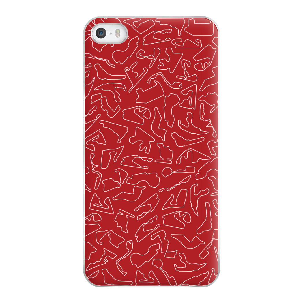 Track Outlines Red Phone Case for iPhone 5 / 5s / SE 2016