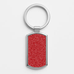 Track Outlines Red Luxury Keyring
