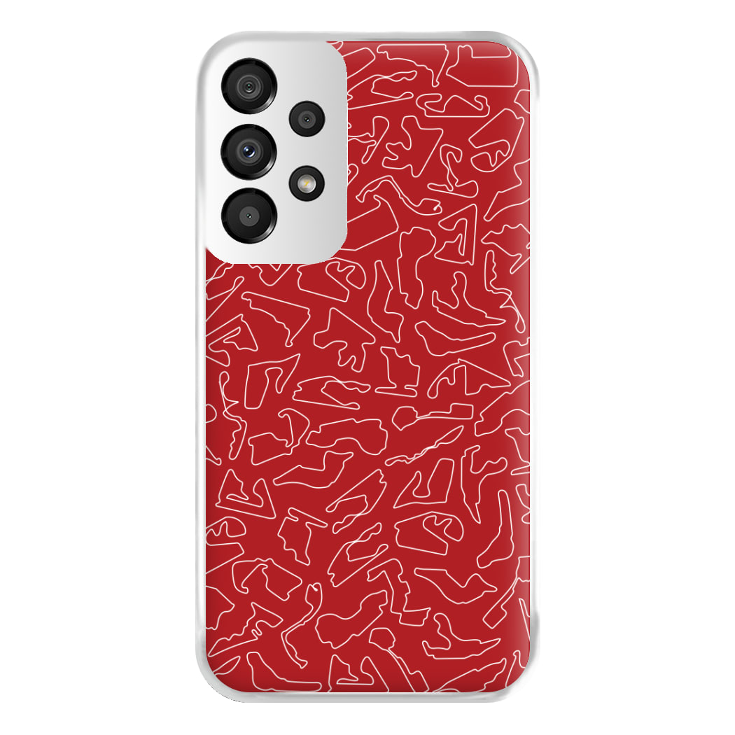 Track Outlines Red Phone Case for Galaxy A33