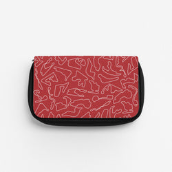 Track Outlines Red Pencil Case
