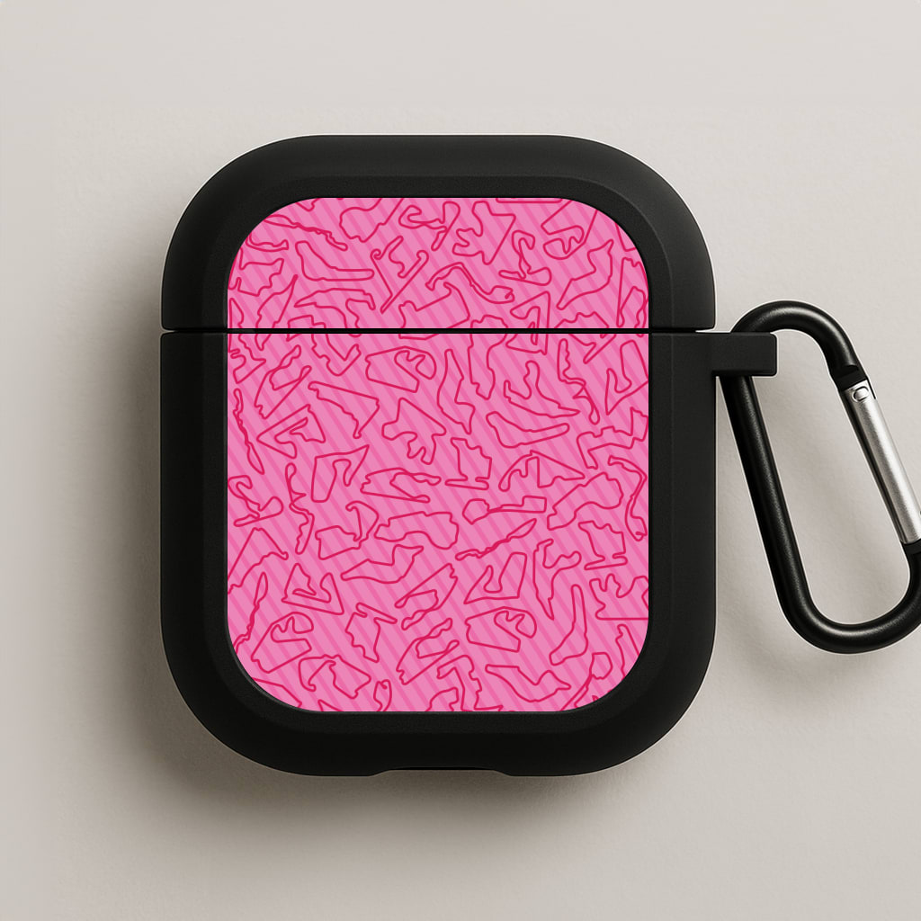 Track Outlines Pink AirPods Case