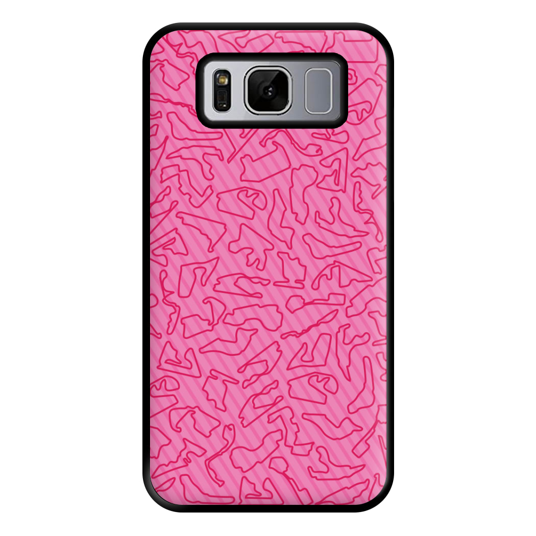 Track Outlines Pink Phone Case for Galaxy S8 Plus