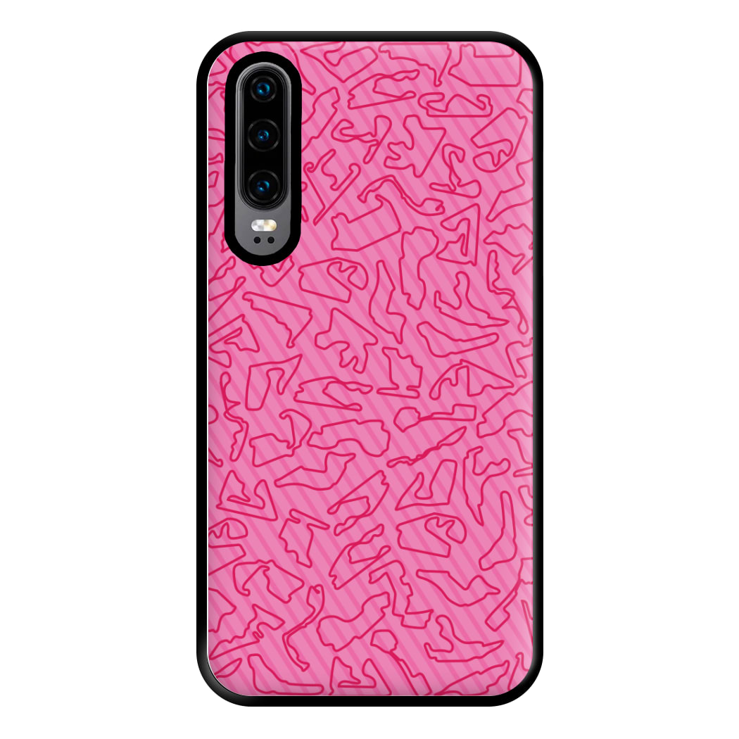 Track Outlines Pink Phone Case for Huawei P30