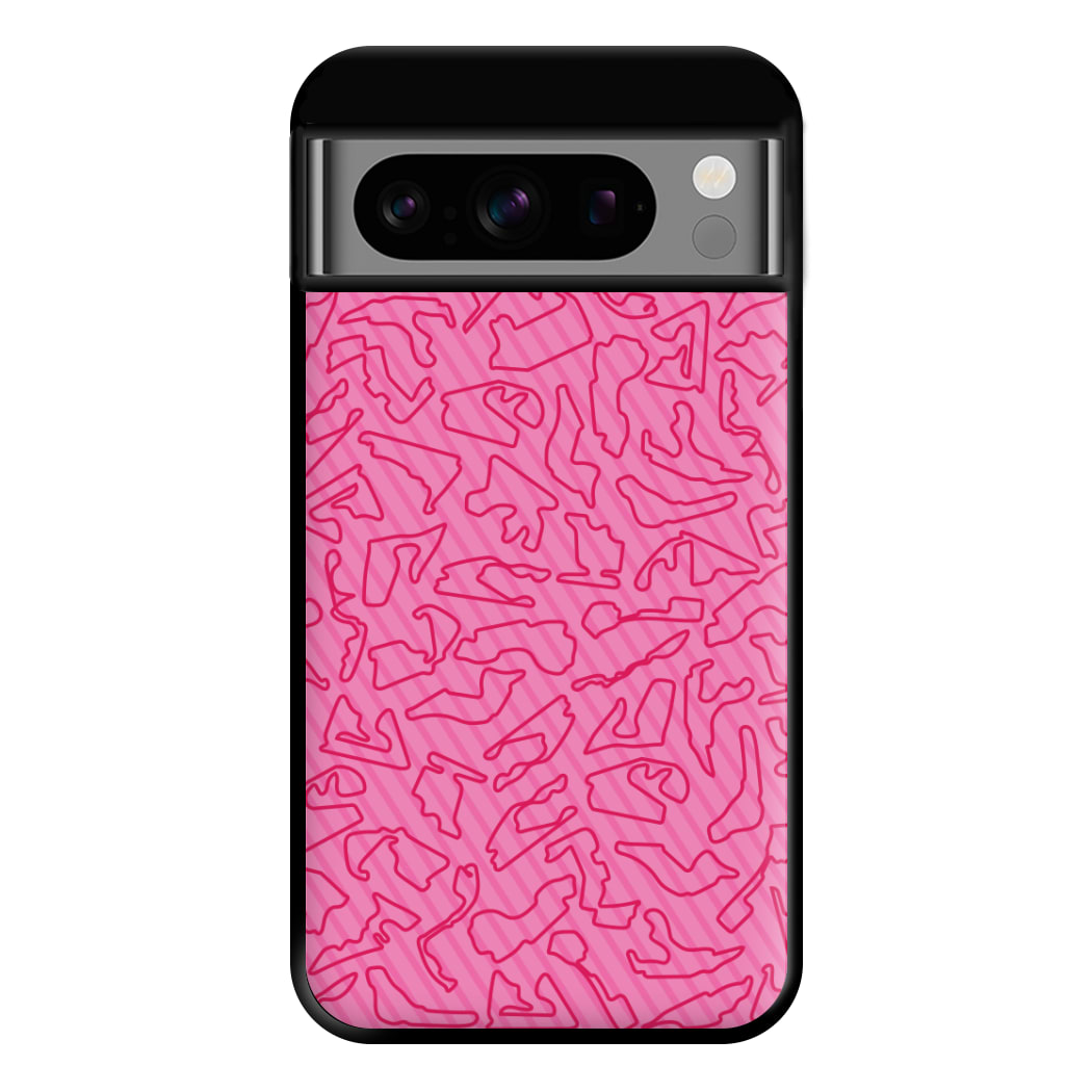 Track Outlines Pink Phone Case for Google Pixel 8 Pro