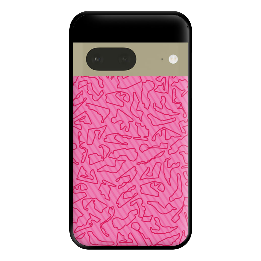 Track Outlines Pink Phone Case for Google Pixel 7a