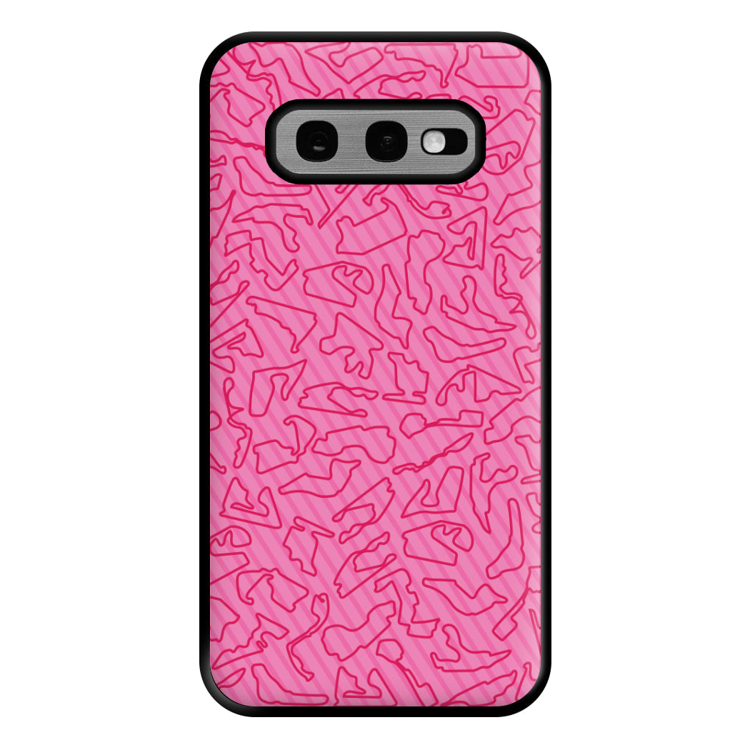 Track Outlines Pink Phone Case for Galaxy S10e