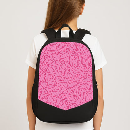 Track Outlines Pink Large School Bag