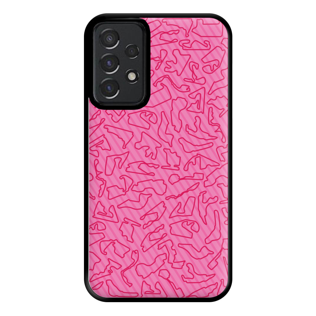 Track Outlines Pink Phone Case for Galaxy A52 / A52s