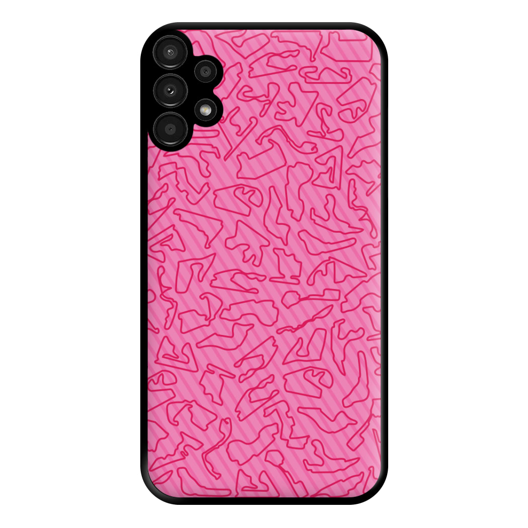 Track Outlines Pink Phone Case for Galaxy A13