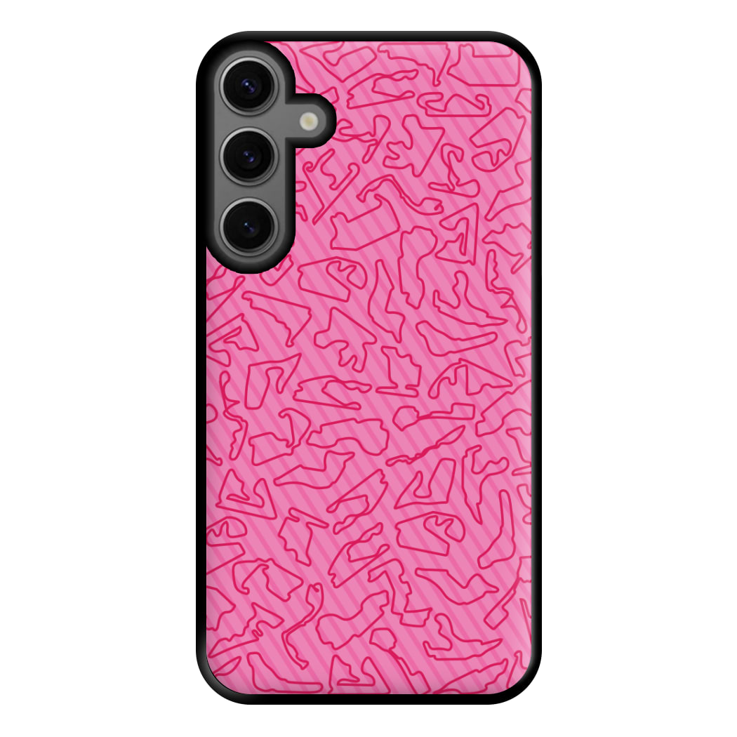 Track Outlines Pink Phone Case for Galaxy S23FE