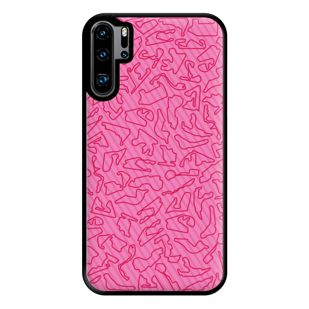 Track Outlines Pink Phone Case for Huawei P30 Pro