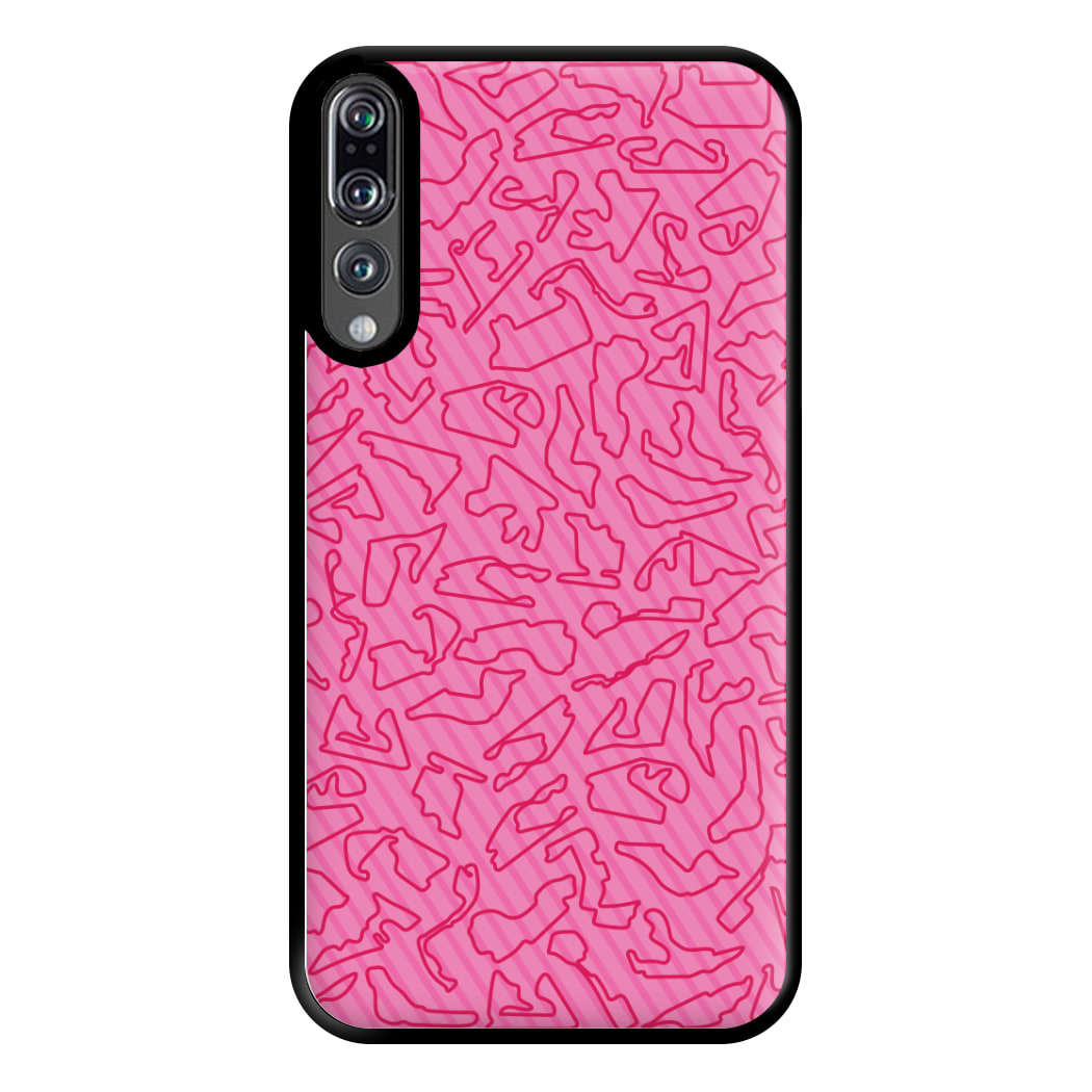 Track Outlines Pink Phone Case for Huawei P20 Pro