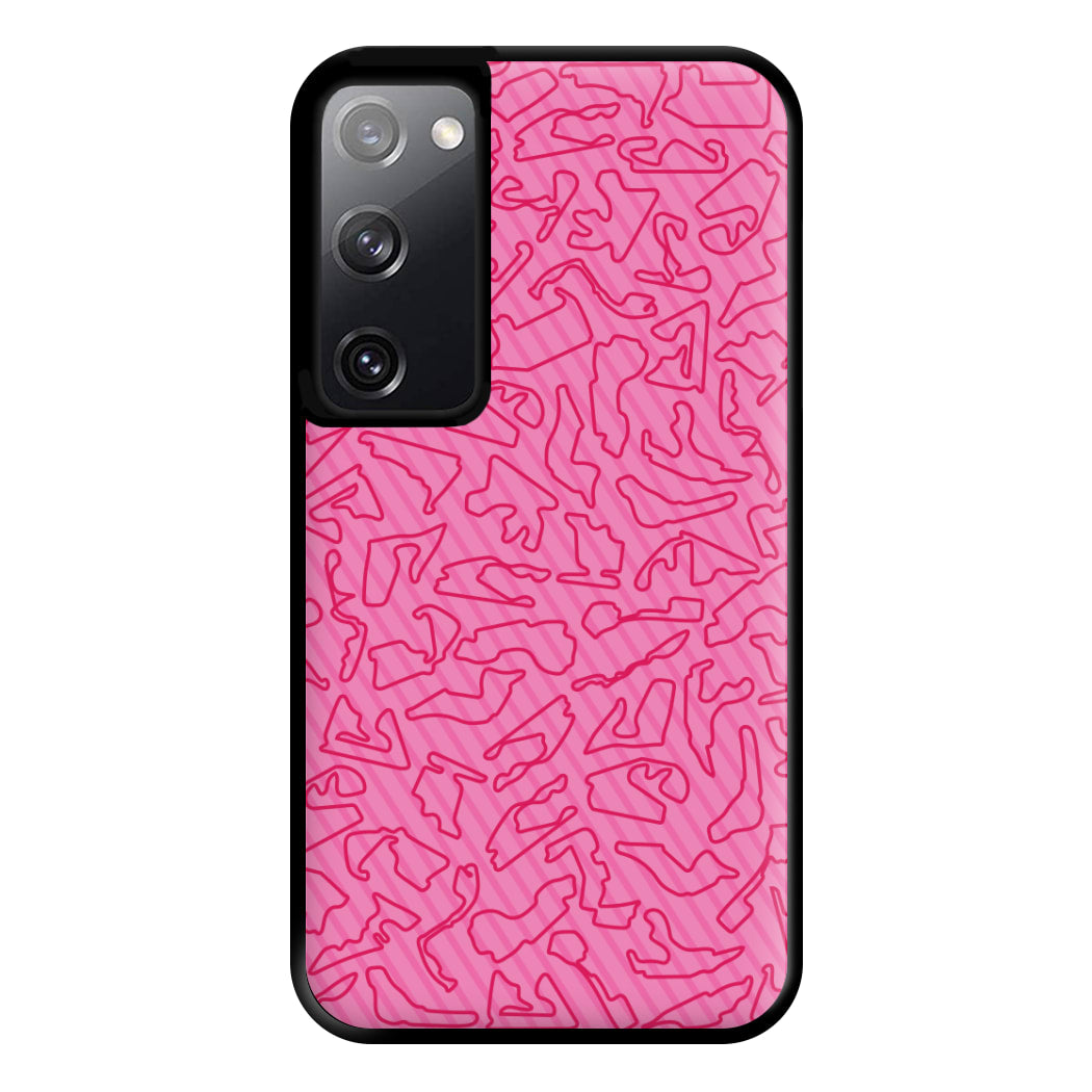 Track Outlines Pink Phone Case for Galaxy S20