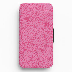 Track Outlines Pink Flip / Wallet Phone Case
