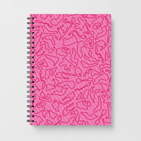 Track Outlines Pink Notebook