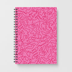 Track Outlines Pink Notebook