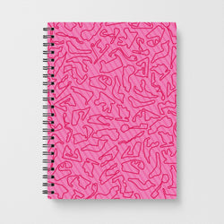 Track Outlines Pink Notebook