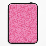Track Outlines Pink Laptop Sleeve 1