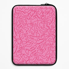 Track Outlines Pink Laptop Sleeve