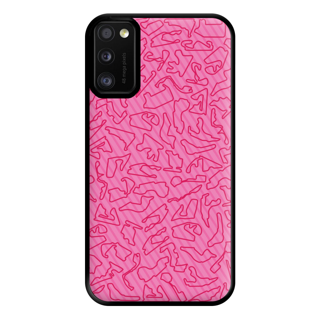 Track Outlines Pink Phone Case for Galaxy A41