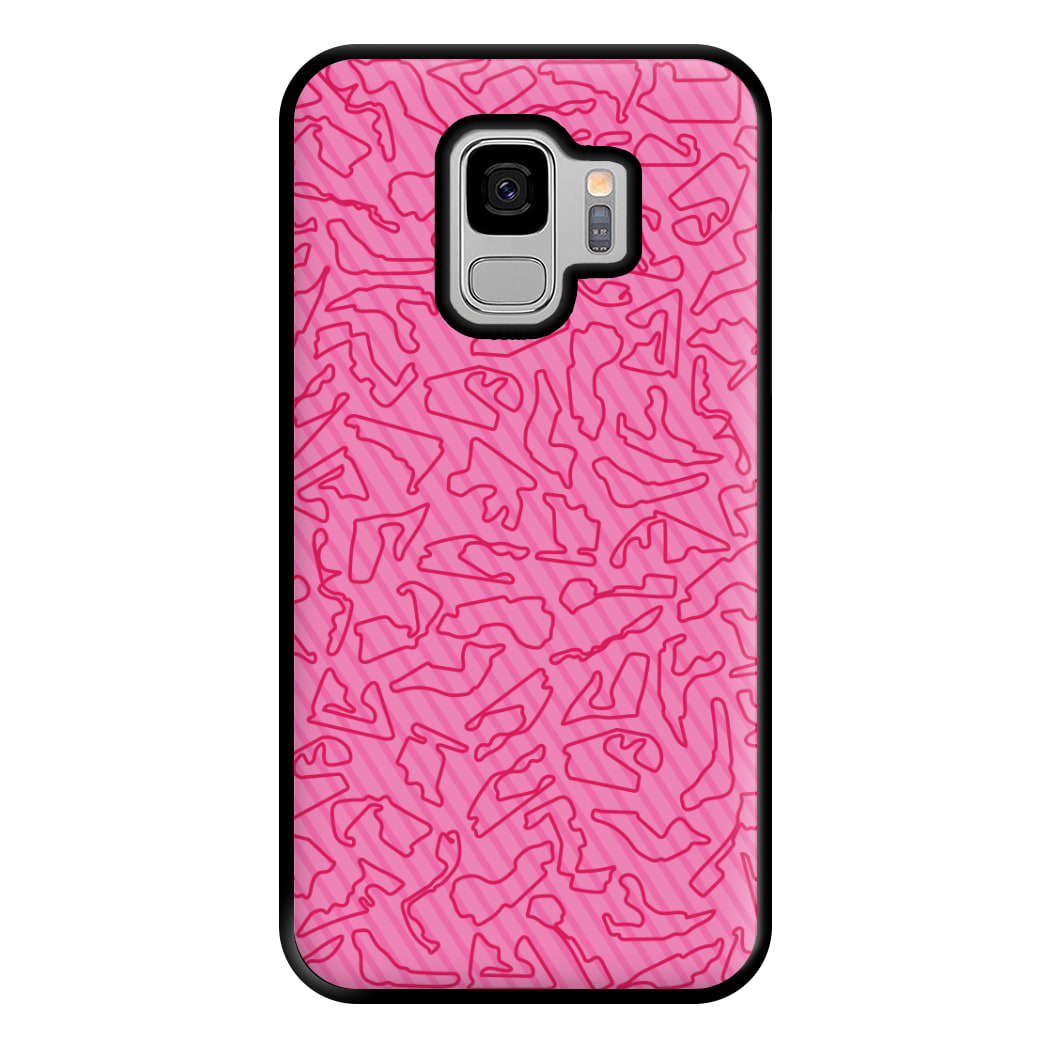 Track Outlines Pink Phone Case for Galaxy S9 Plus