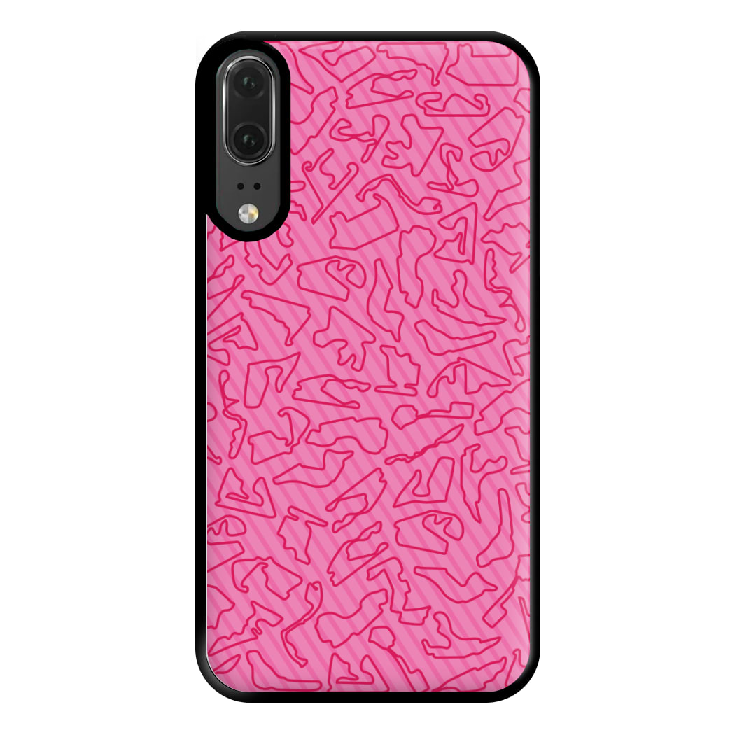 Track Outlines Pink Phone Case for Huawei P20