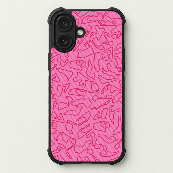 Track Outlines Pink Phone Case — Bumper case