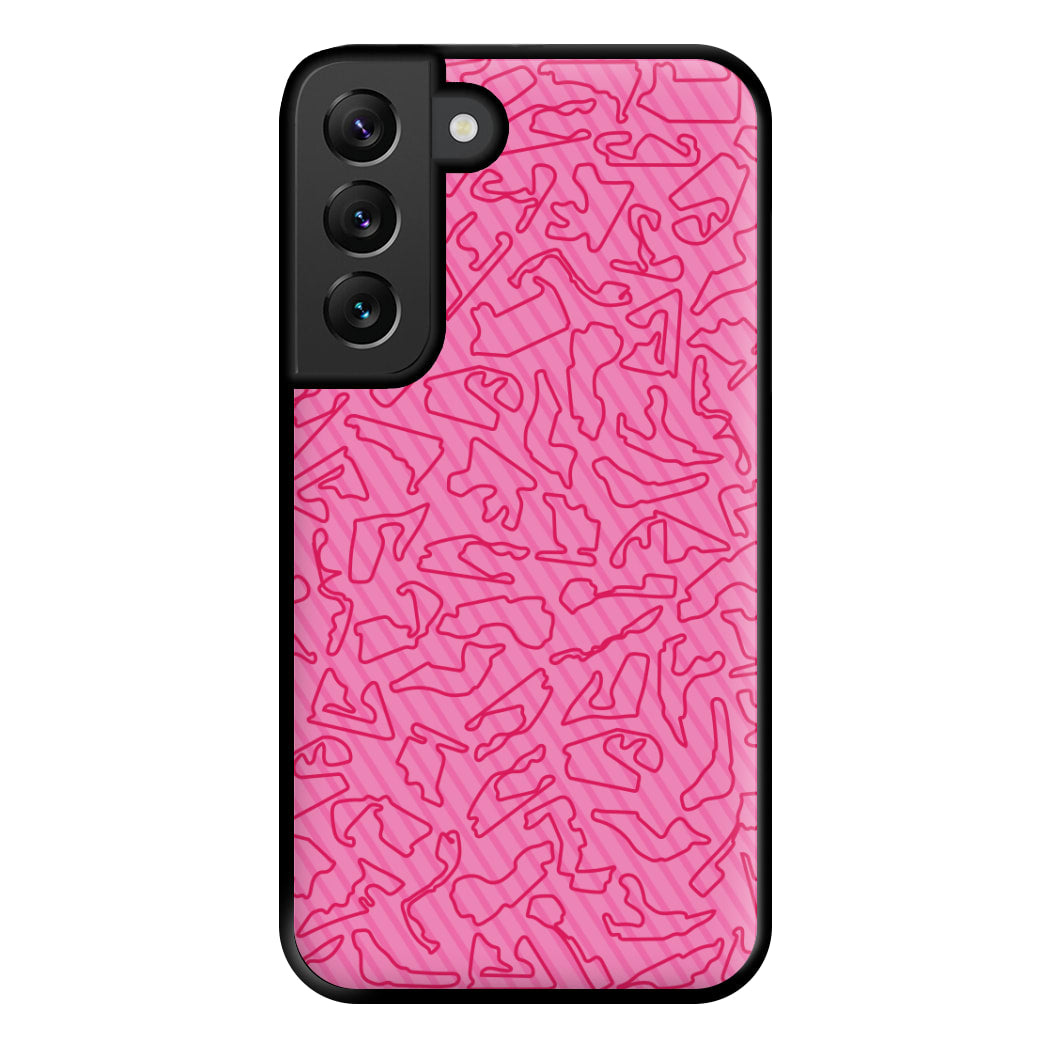 Track Outlines Pink Phone Case for Galaxy S22 Plus