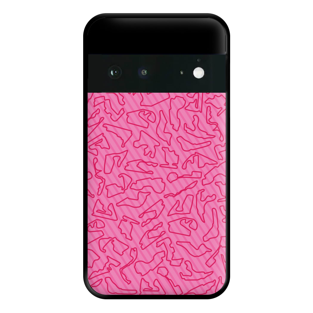 Track Outlines Pink Phone Case for Google Pixel 6a