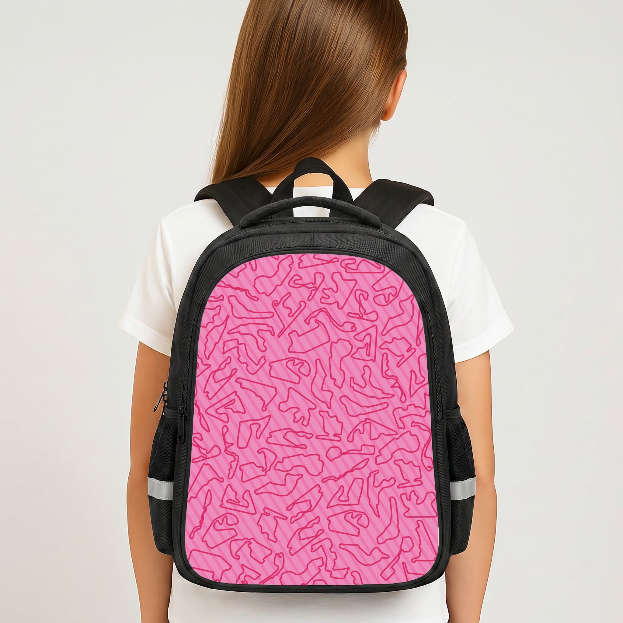 Track Outlines Pink Backpack