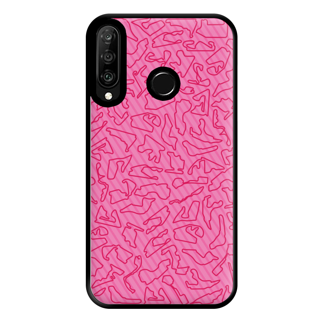 Track Outlines Pink Phone Case for Huawei P30 Lite