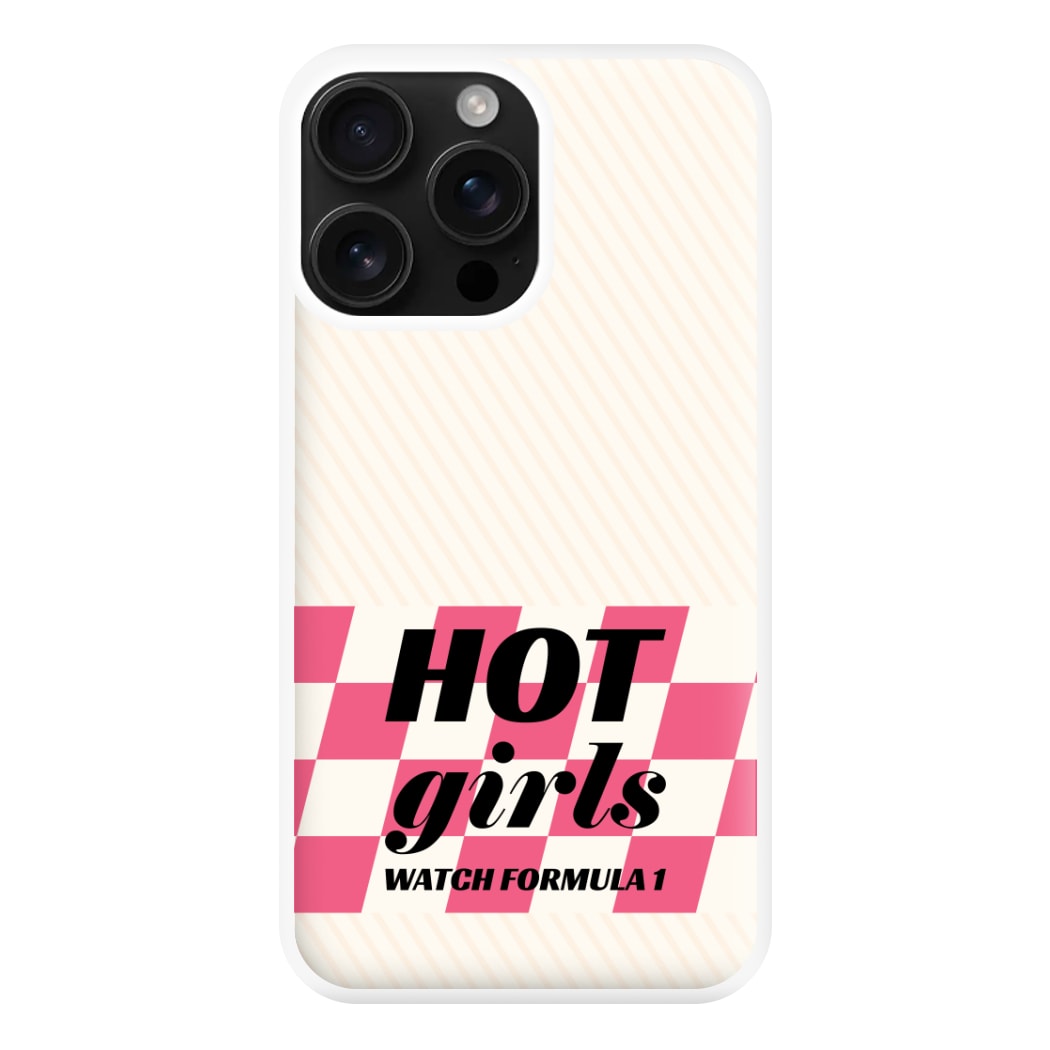 Hot Girls Watch Formula One Phone Case for iPhone 16 Pro Max