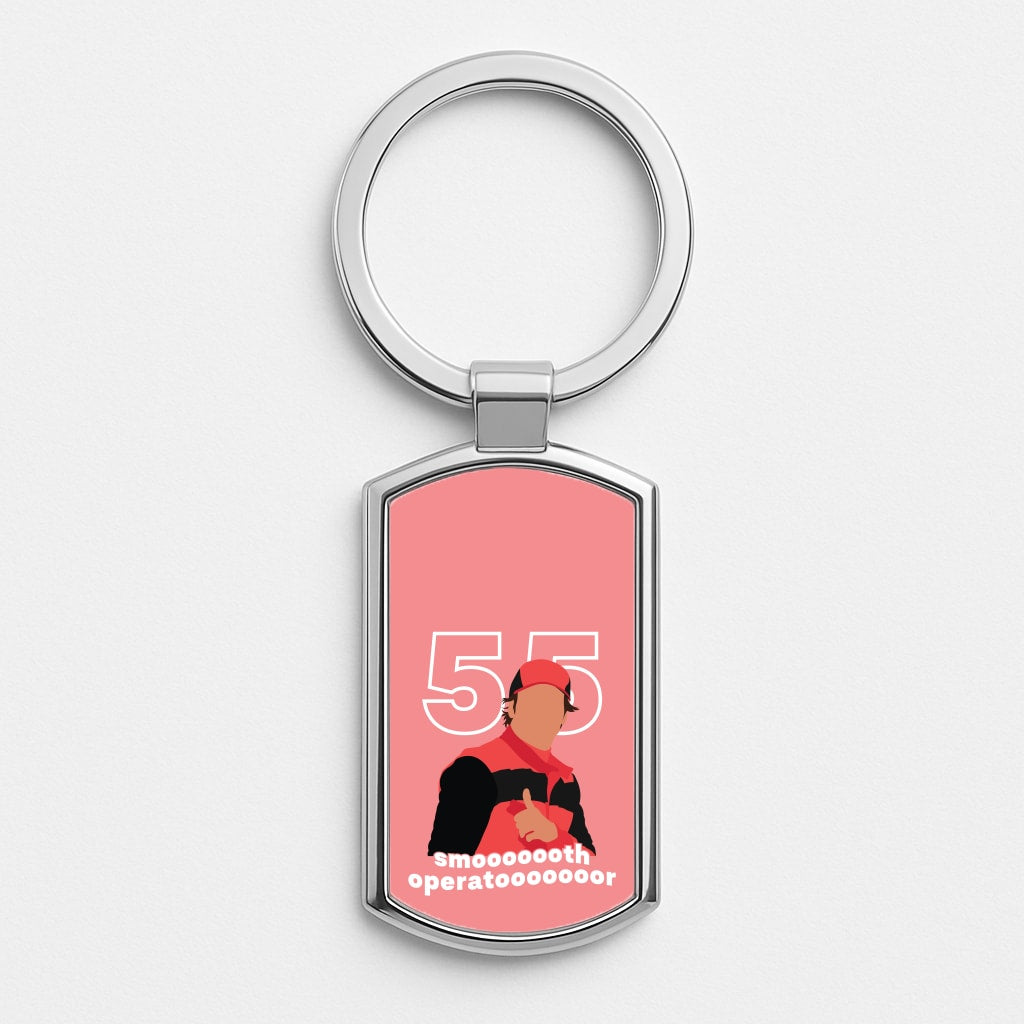 Smooth Operator Silver Keyring