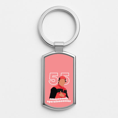 Smooth Operator Silver Keyring