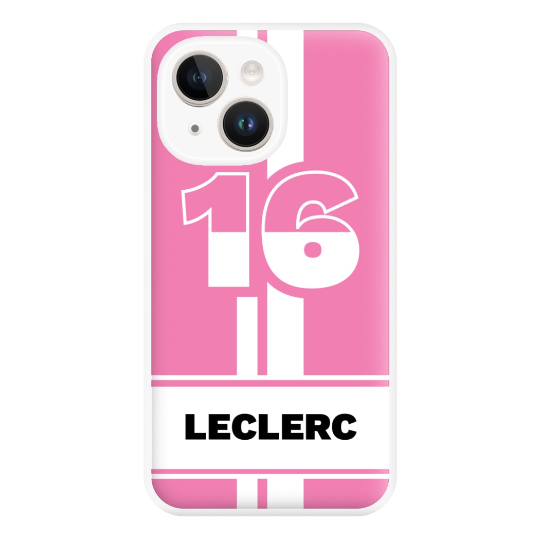 Pink Leclerc Phone Case for iPhone 14 Plus