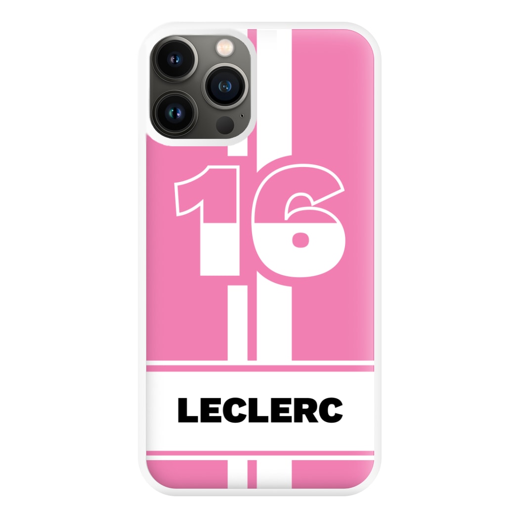 Pink Leclerc Phone Case for iPhone 13 Pro Max