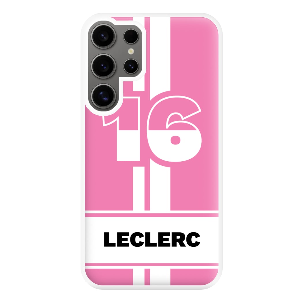 Pink Leclerc Phone Case for Galaxy S24 Ultra