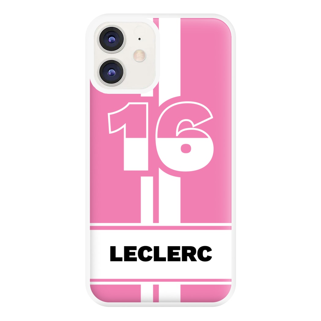 Pink Leclerc Phone Case for iPhone 12 / 12 Pro