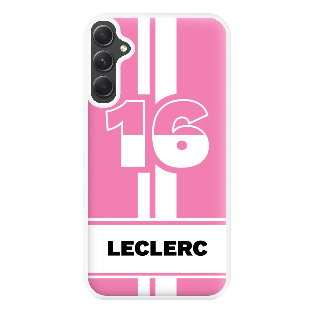 Pink Leclerc Phone Case for Galaxy A34