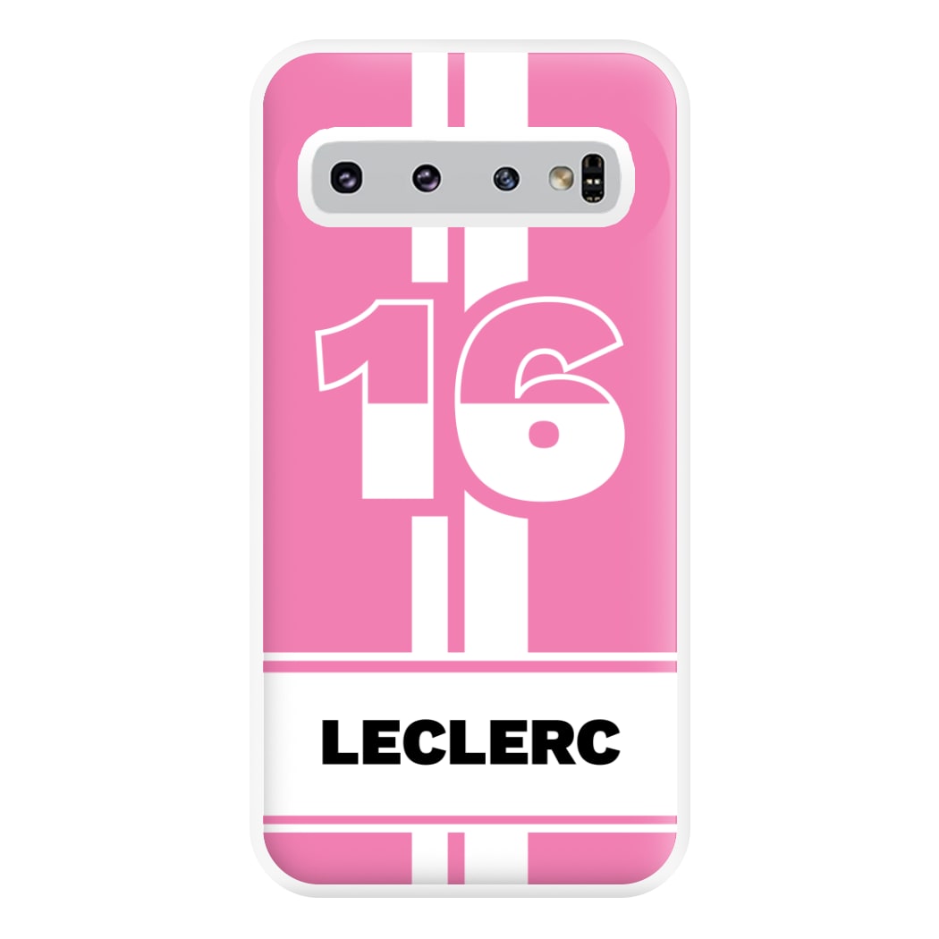 Pink Leclerc Phone Case for Galaxy S10 Plus