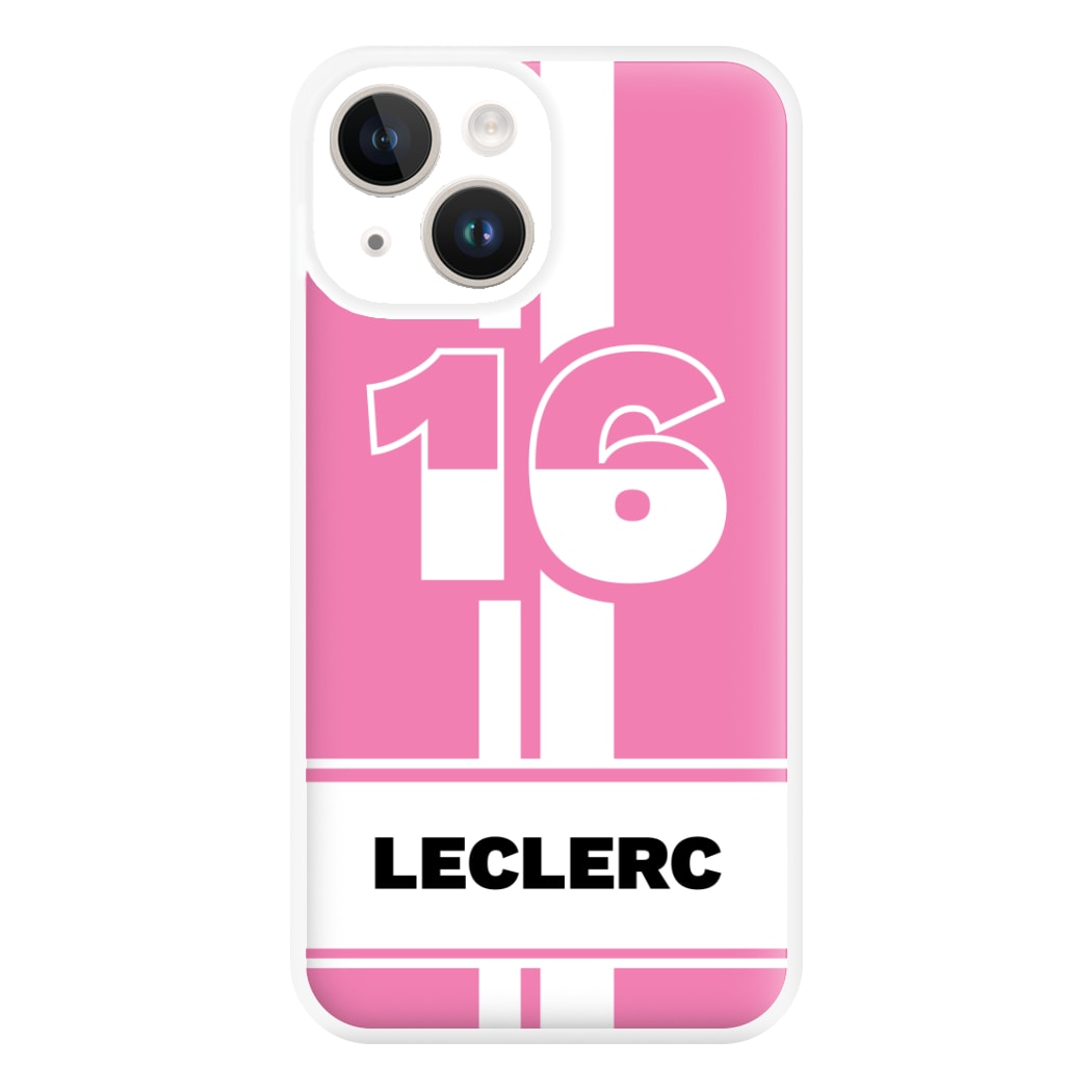 Pink Leclerc Phone Case for iPhone 14