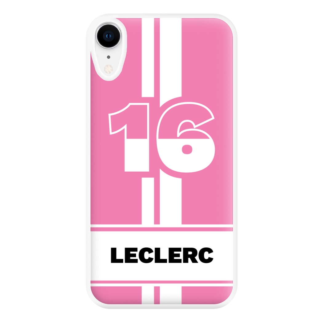 Pink Leclerc Phone Case for iPhone XR