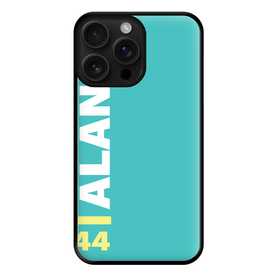 Personalised F1 Driver Blue Phone Case