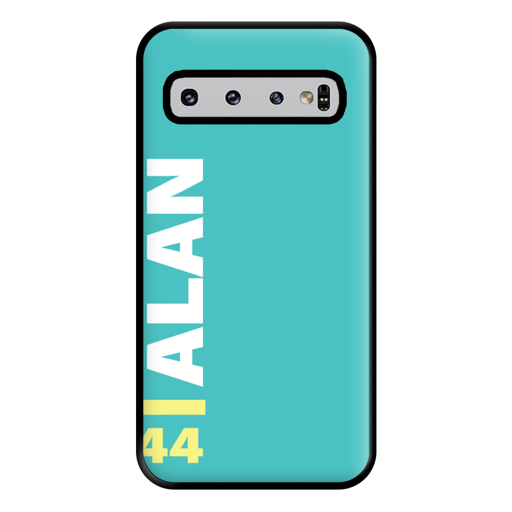 Personalised F1 Driver Blue Phone Case for Galaxy S10 Plus