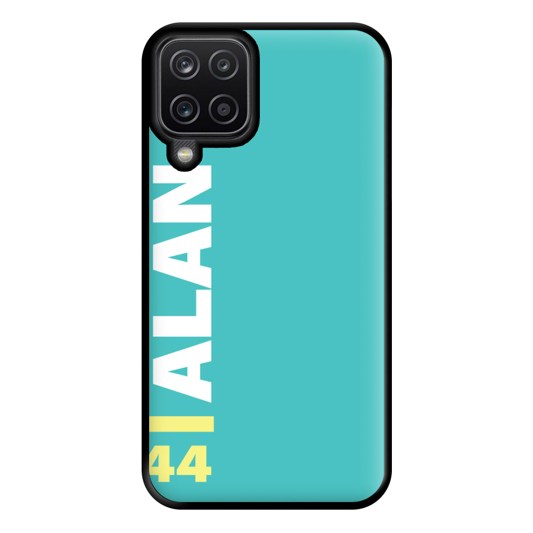 Personalised F1 Driver Blue Phone Case for Galaxy A12