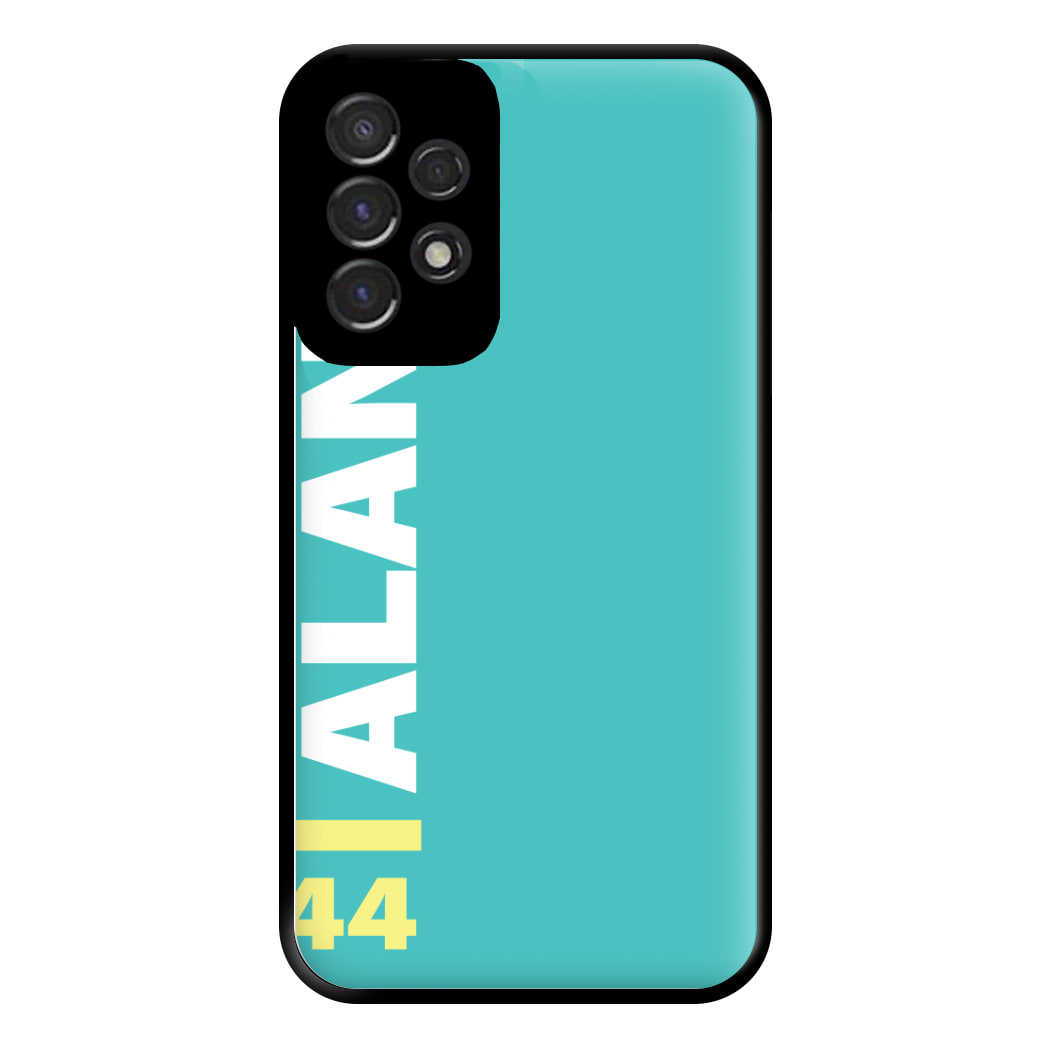 Personalised F1 Driver Blue Phone Case for Galaxy A53