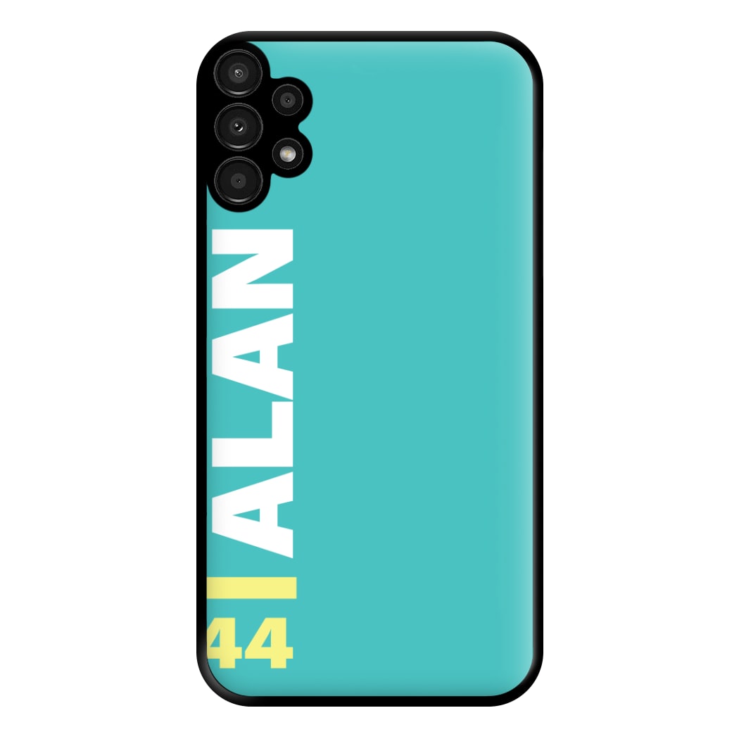 Personalised F1 Driver Blue Phone Case for Galaxy A13