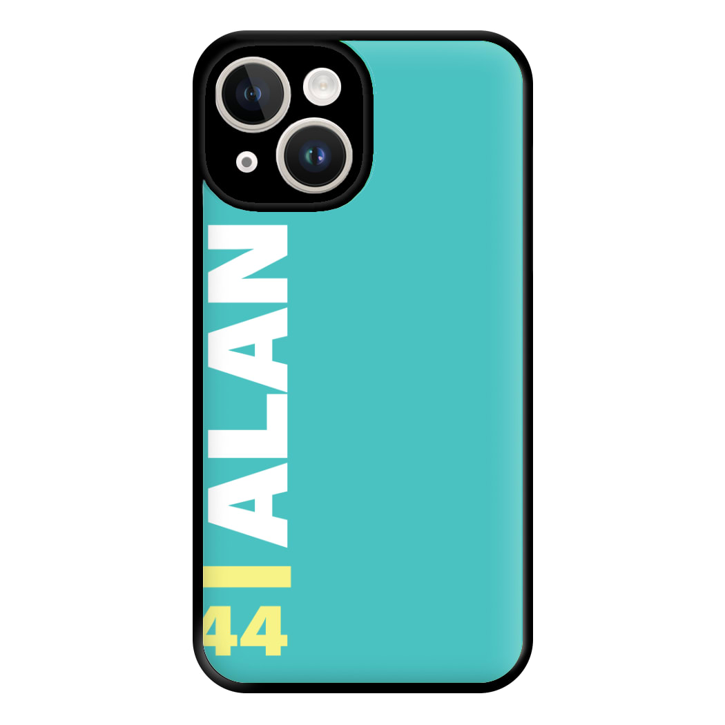 Personalised F1 Driver Blue Phone Case for iPhone 14